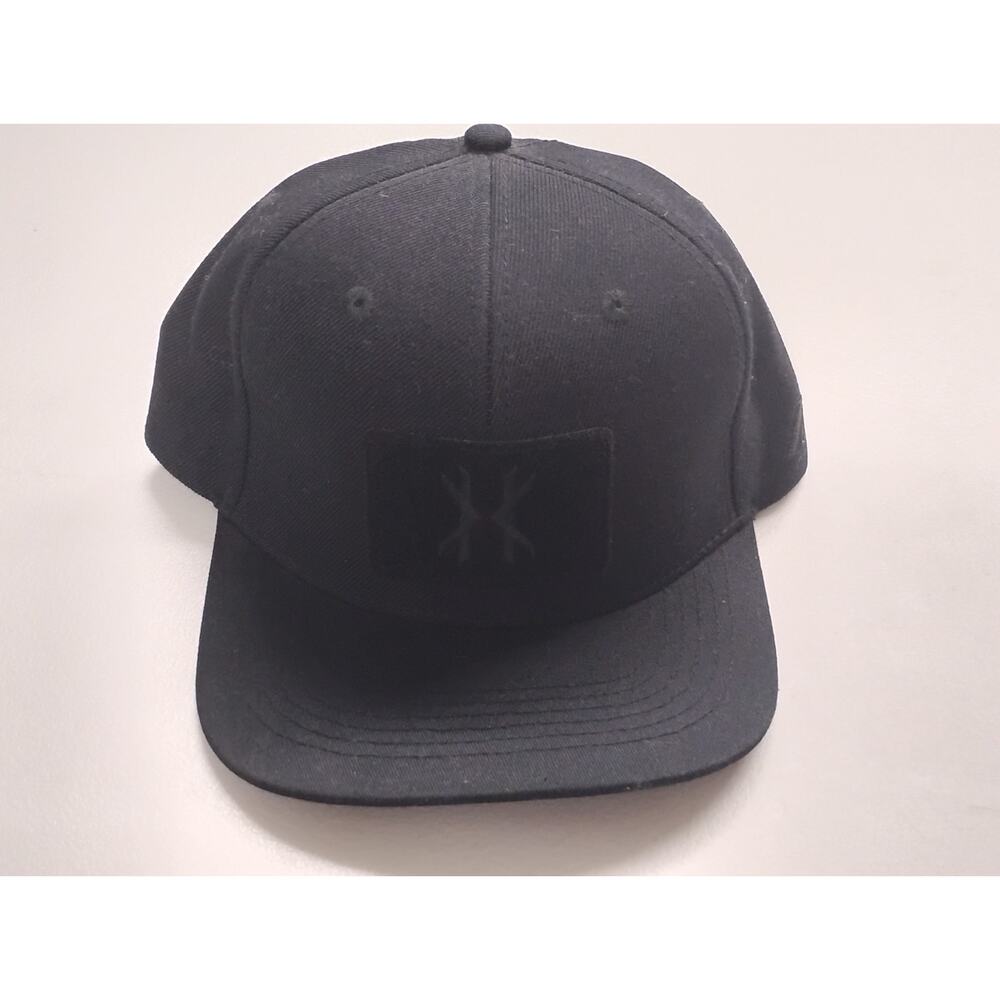 HK-ARMY All Black Graphic Hat Snap Lightly Used Great Condition One size